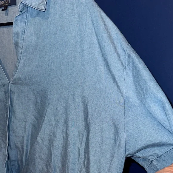 Rachel Roy-NWOT Light Blue Denim Wrap Blouse Size Medium - Picture 8 of 17